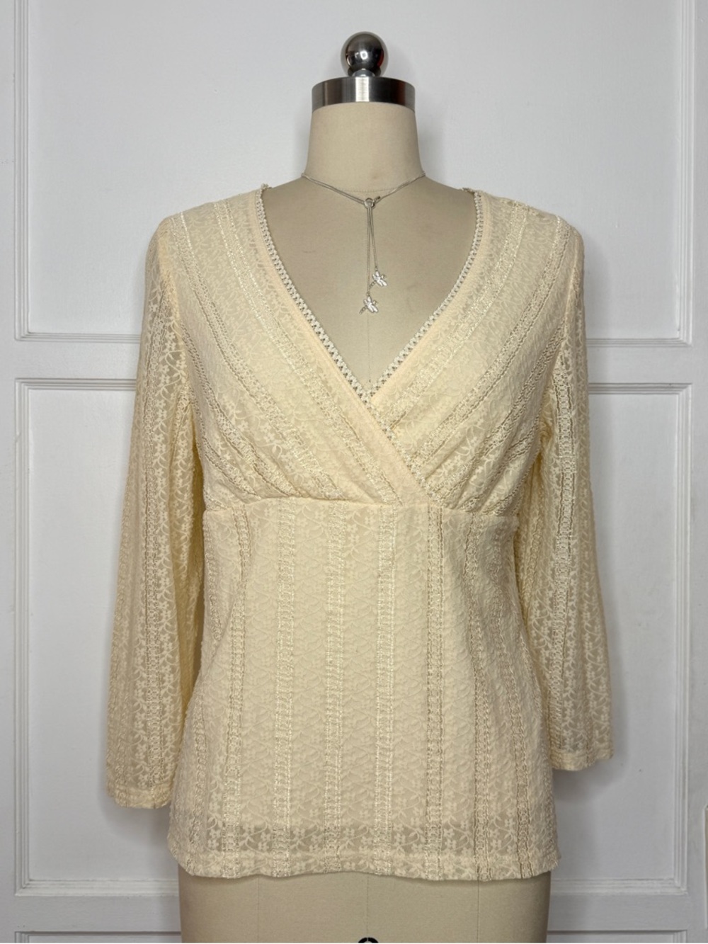 Cream lace top